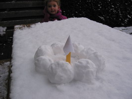 First ring of snow balls