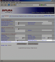 SPA3000 System menu