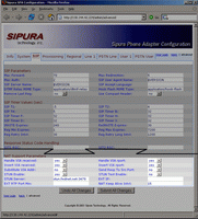 Sipura SPA3000 config screen, SIP