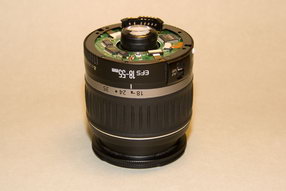 Canon EFS 18-55 Back cap removed