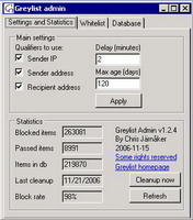 GRYNX » Greylist – freeware Grey list for Exchange v1.2